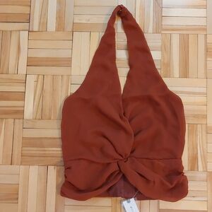Nwt Anthropologie Sunday in Brooklyn chopped halter top size XXS